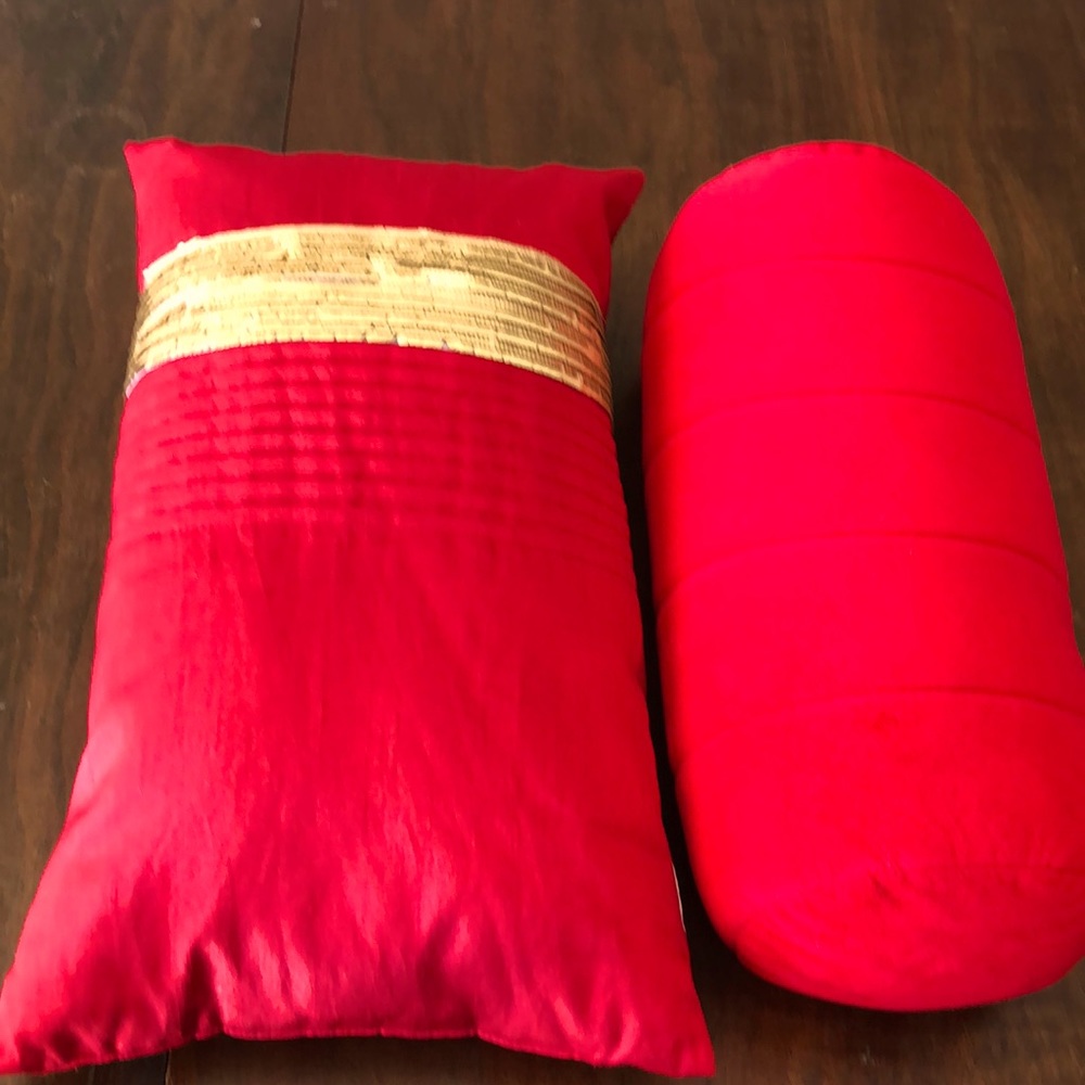 2 throw pillows that are in great condition.